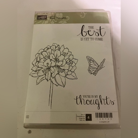 Stampin' Up! Other - Stampin Up Stamp Set BEST THOUGHTS Hostess Sets Floral Butterfly Bouquet